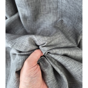 Tissu Toile 100 % Lin Taupe