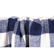 Tissu Tweed Carreaux Marine / Ecru