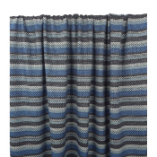 Tissu Tweed Effet Rayé Bleu