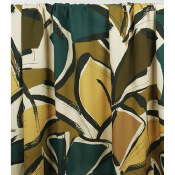 Tissu Voile de Viscose Feuillage Abstrait