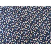 Tissu Voile de Viscose Imprimé Fruits et Oiseaux
