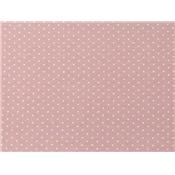 Tissu Jersey Coton / Elasthanne Vieux Rose Pois Tete d'Épingle