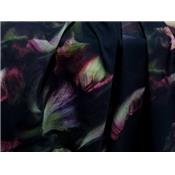 Tissu Jersey Coton / Elasthanne Calla Prune