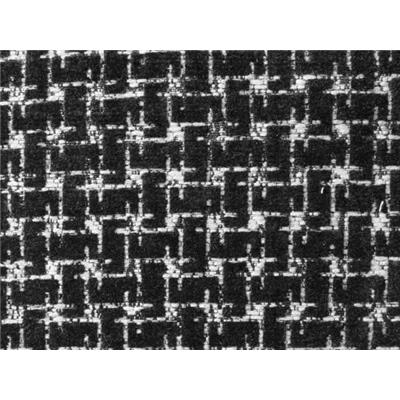 Tissu Jacquard Noir / Blanc Flocage Graphique Noir