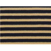 Tissu Jersey Cote 3x3 Rayure Noir / Beige / Lurex Doré