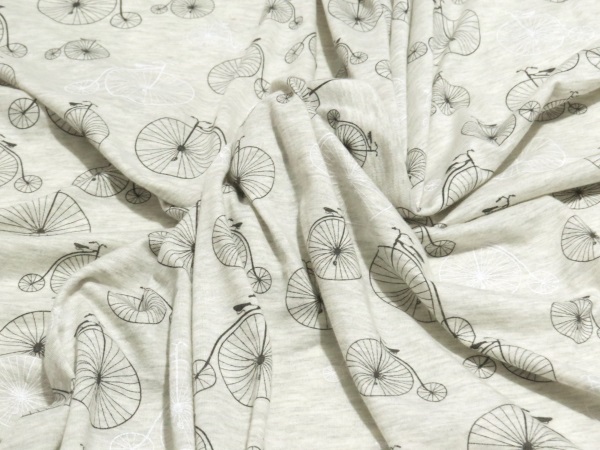 tissu imprime bicyclette