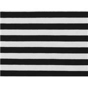 Tissu Jersey Viscose / Elasthanne Rayure Noir / Blanc
