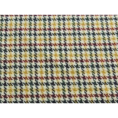 Tissu Lainage Pied de Poule Ecru / Marine / Bordeaux / Ocre