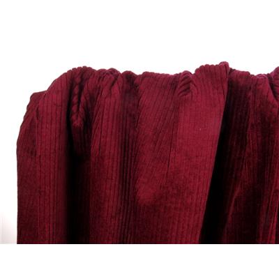 Tissu Velours Grosses Cotes Bordeaux