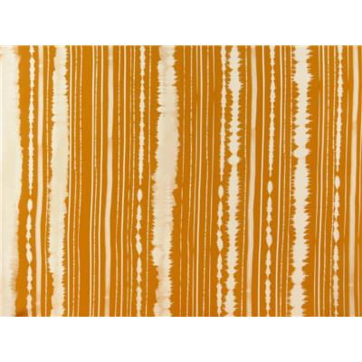 Tissu Voile de Viscose Rayures Tie & Dye Ocre