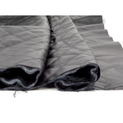 Tissu Simili Cuir Matelassé Noir