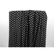 Tissu Crepe Viscose Noir & Blanc Polka Dots