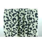 Tissu Crepe de Chine 100 % Soie LEOPARD Pastel Green