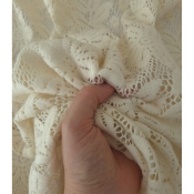 Tissu Guipure Mélange Coton Grattée Daisy