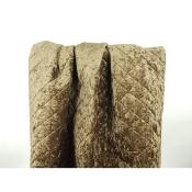 Tissu Matelassé Velours Frappé Noisette 