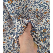 Tissu Satin de Viscose Jacquard Vivid Flowers