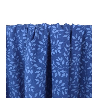 Tissu Crepe 100 % Viscose Feuillage Bleu