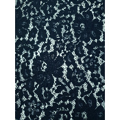 Tissu Dentelle Florale Marine