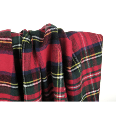 Tissu Flanelle Tartan Rouge