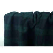 Tissu Lainage Double Face Tartan / Uni Marine
