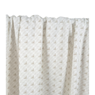 Tissu Maille Jersey 100 % Coton Monogramme E.A. Beige