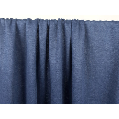 Tissu Maille Jersey 100 % Lin Bleu Jeans