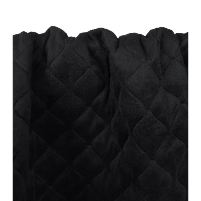 Tissu Matelassé Velours Noir