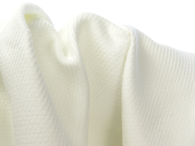Tissu Sergé Double Tissage Blanc