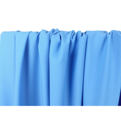 Tissu Sergé Poly / Viscose MAI Bleu Azur