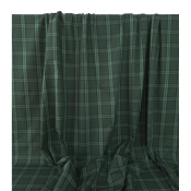 Tissu Popeline 100 % Coton TARTAN Vert & Noir