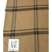 Tissu Voile 100 % Modal Carreaux Peanut