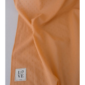 Tissu Voile de Coton Plumetis 100 % Coton Abricot