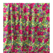 Tissu Voile de Viscose Fuchsia Watercolor Flower