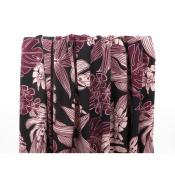 Tissu Voile de Viscose Tropical Noir